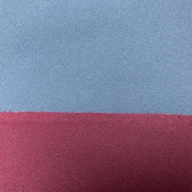 1 7/8 YD PC-Slate Blue/Deep Port Reversible Crepe Suiting Fabric
