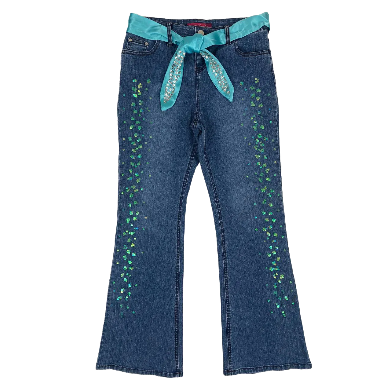 2000s Embellished Mid Rise Flares (XS)