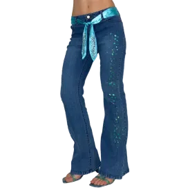 2000s Embellished Mid Rise Flares (XS)