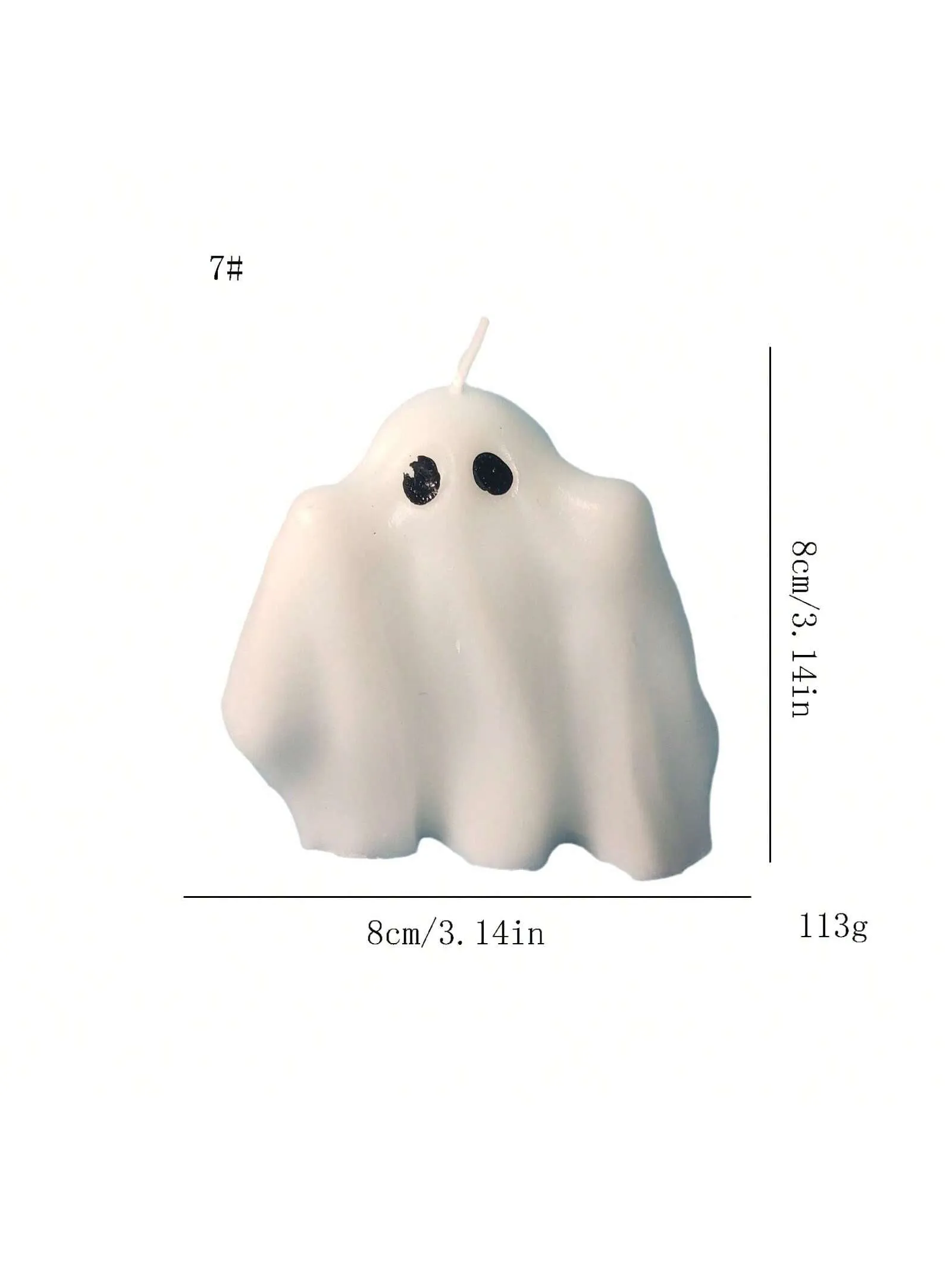 7 Styles Halloween Ghost Shaped Scented Candle