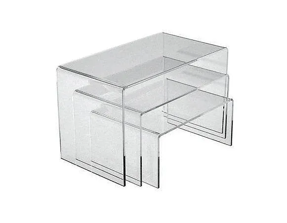 7234910 - MEDIUM RECTANGULAR ACRYLIC RISER SET OF 3