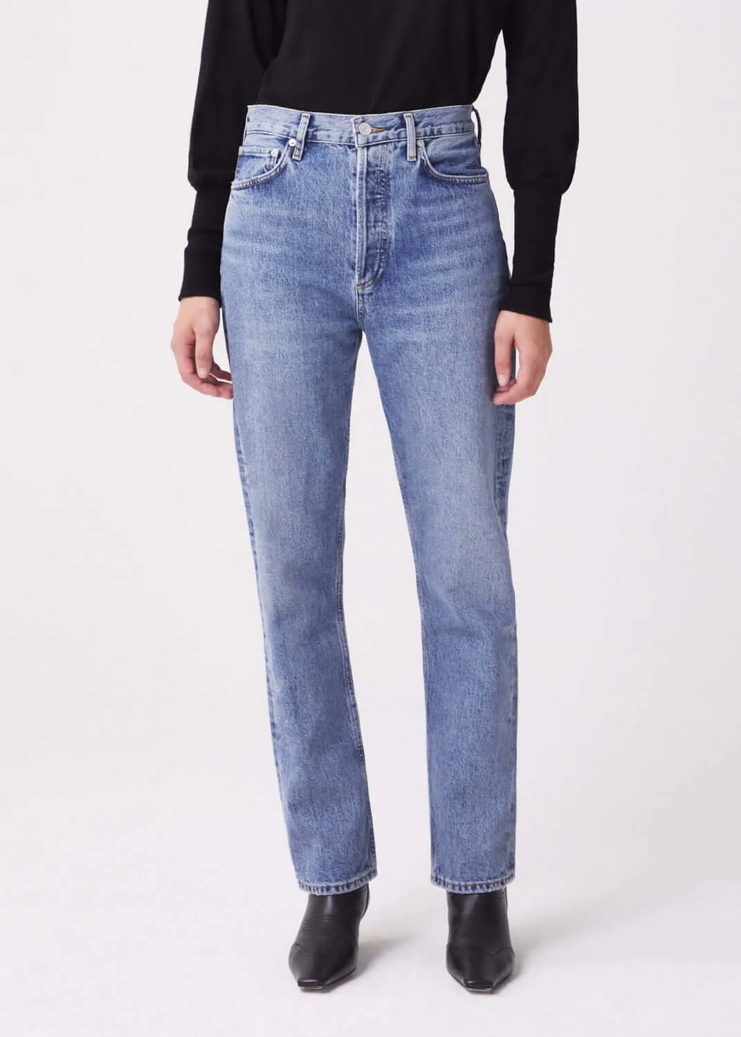 90'S PINCH WAIST HIGH RISE STRAIGHT