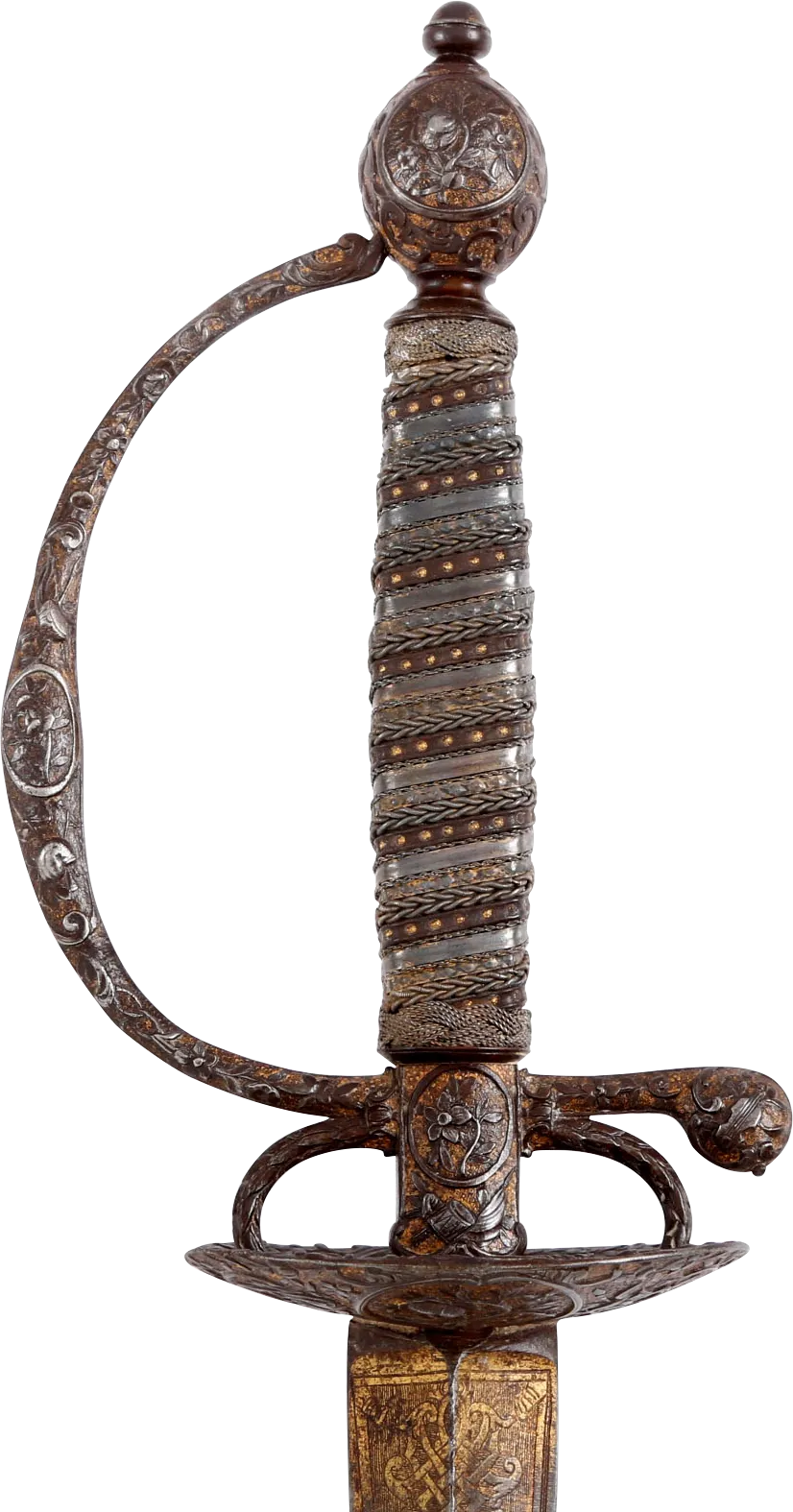 A FINE FRENCH STEEL HILTED SMALLSWORD C.1750