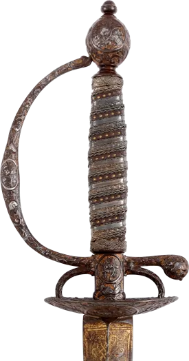 A FINE FRENCH STEEL HILTED SMALLSWORD C.1750