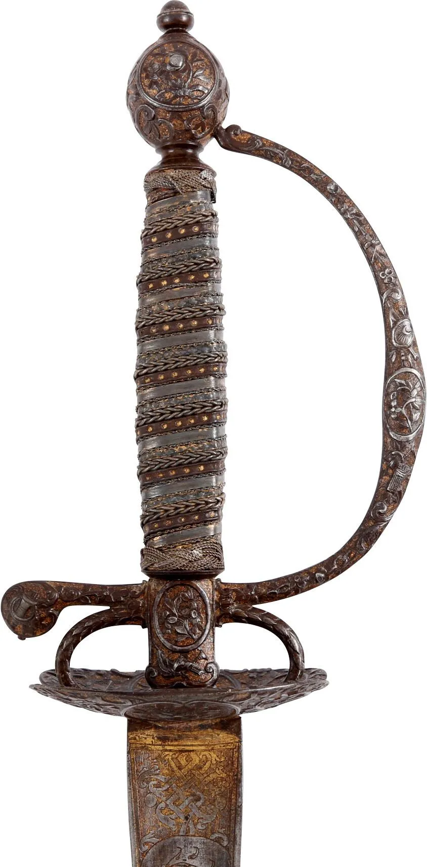 A FINE FRENCH STEEL HILTED SMALLSWORD C.1750