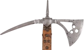 A RARE ITALIAN BATTLE AXE C.1575-1600