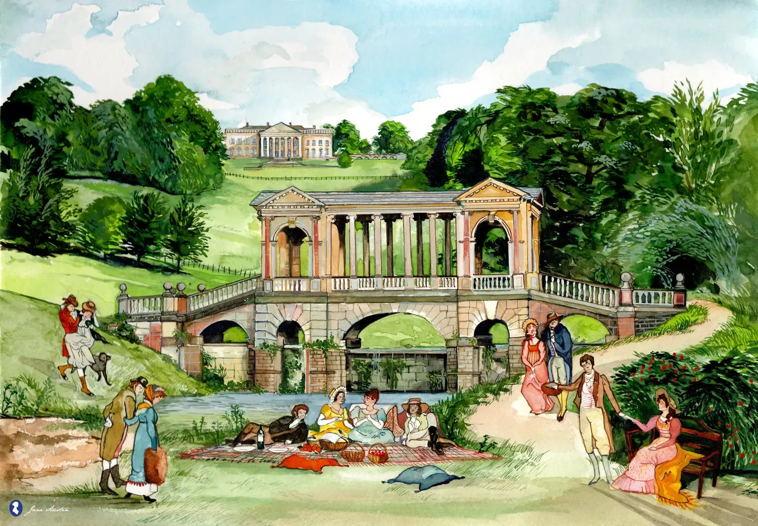 'A Regency Picnic' 250-Piece Wooden Jigsaw Puzzle