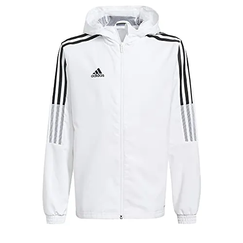 adidas unisex-child Tiro 21 Windbreaker White Large