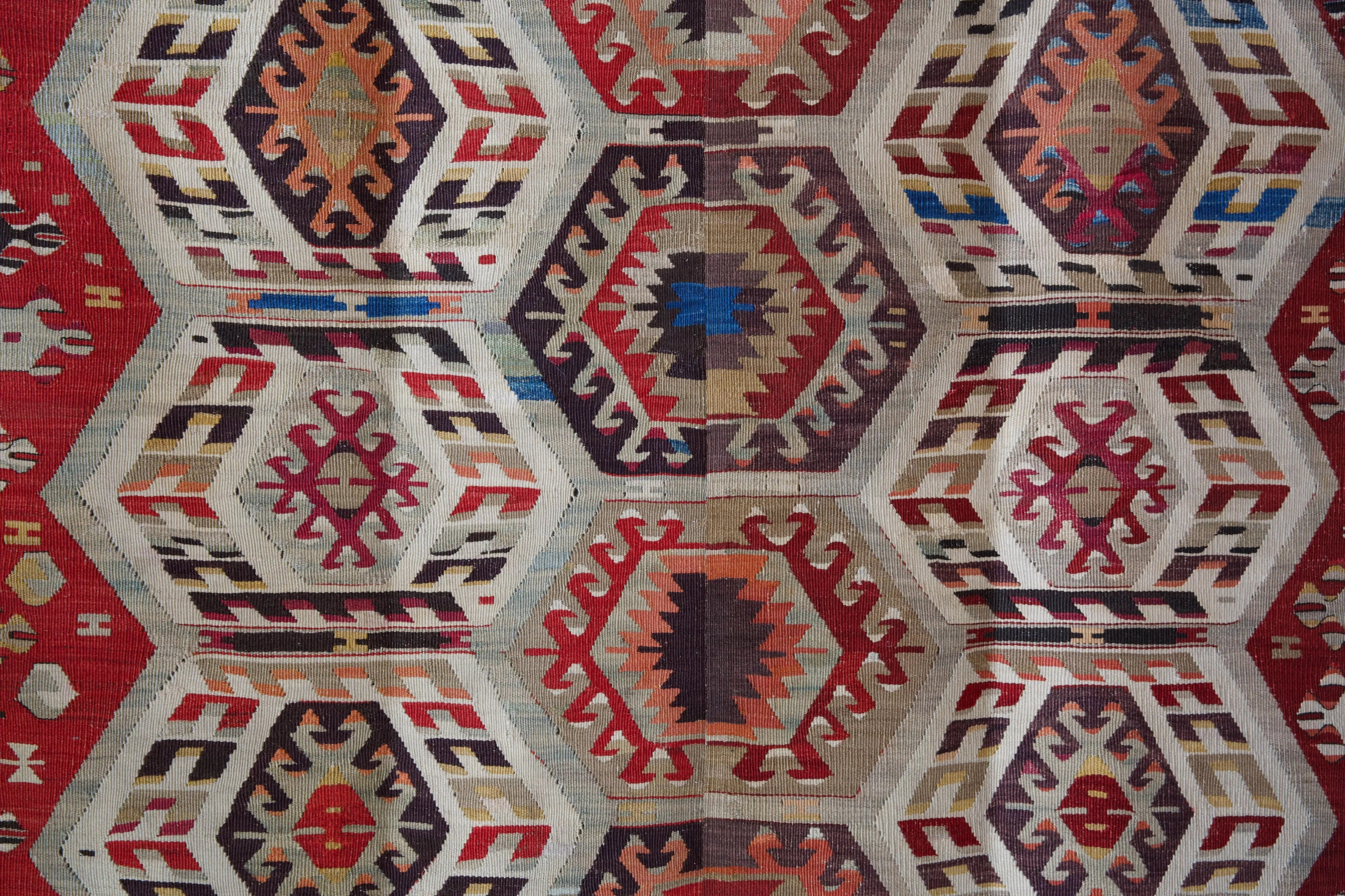 Antique Aydin Kilim Rug 4'9"x8'11"