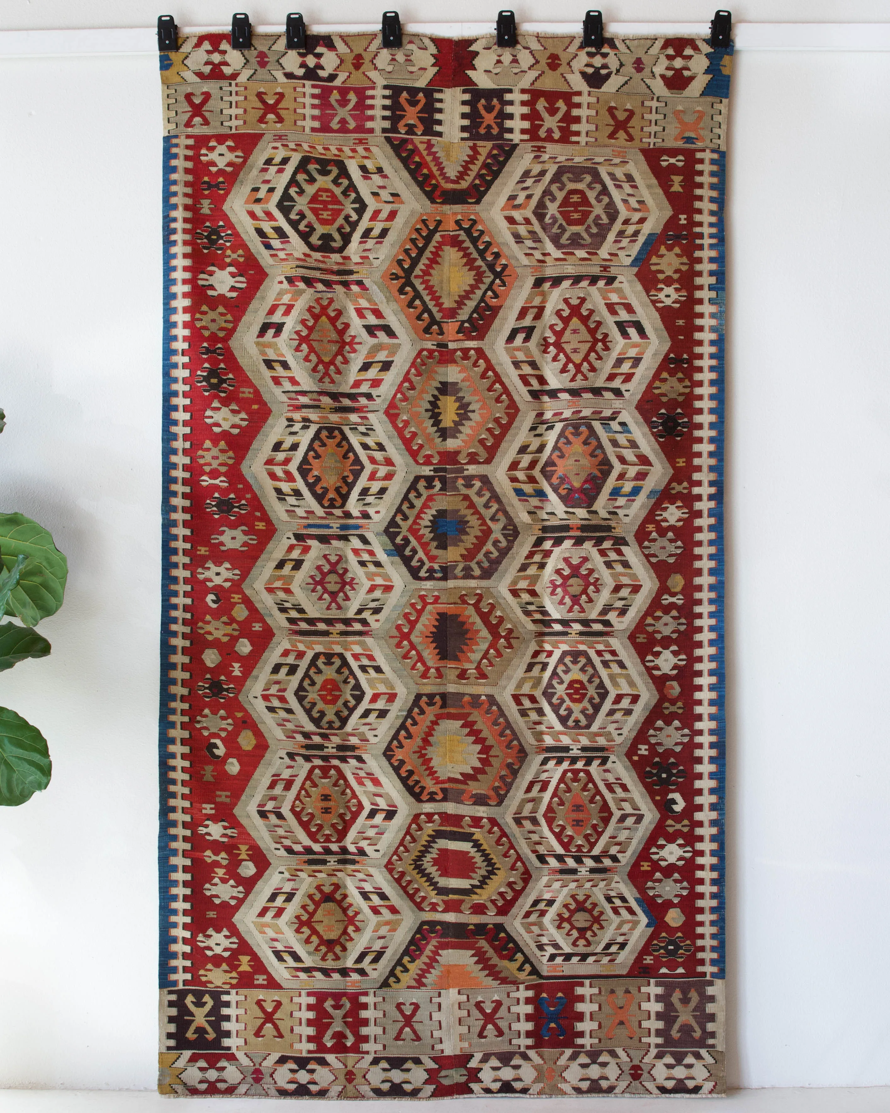 Antique Aydin Kilim Rug 4'9"x8'11"