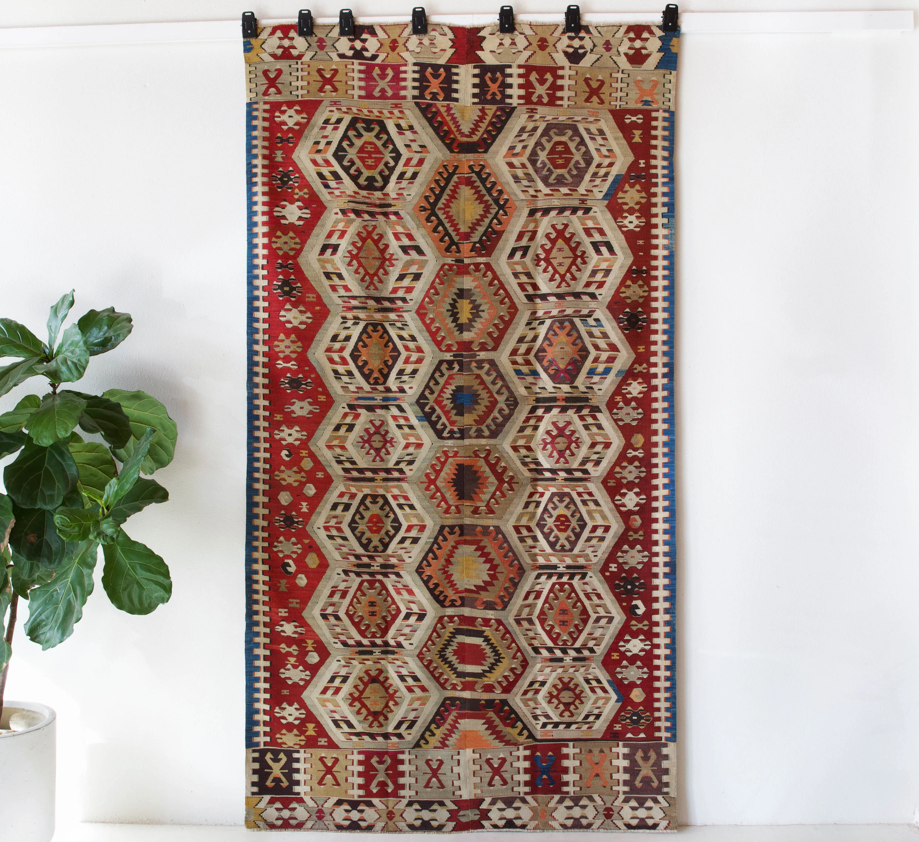 Antique Aydin Kilim Rug 4'9"x8'11"