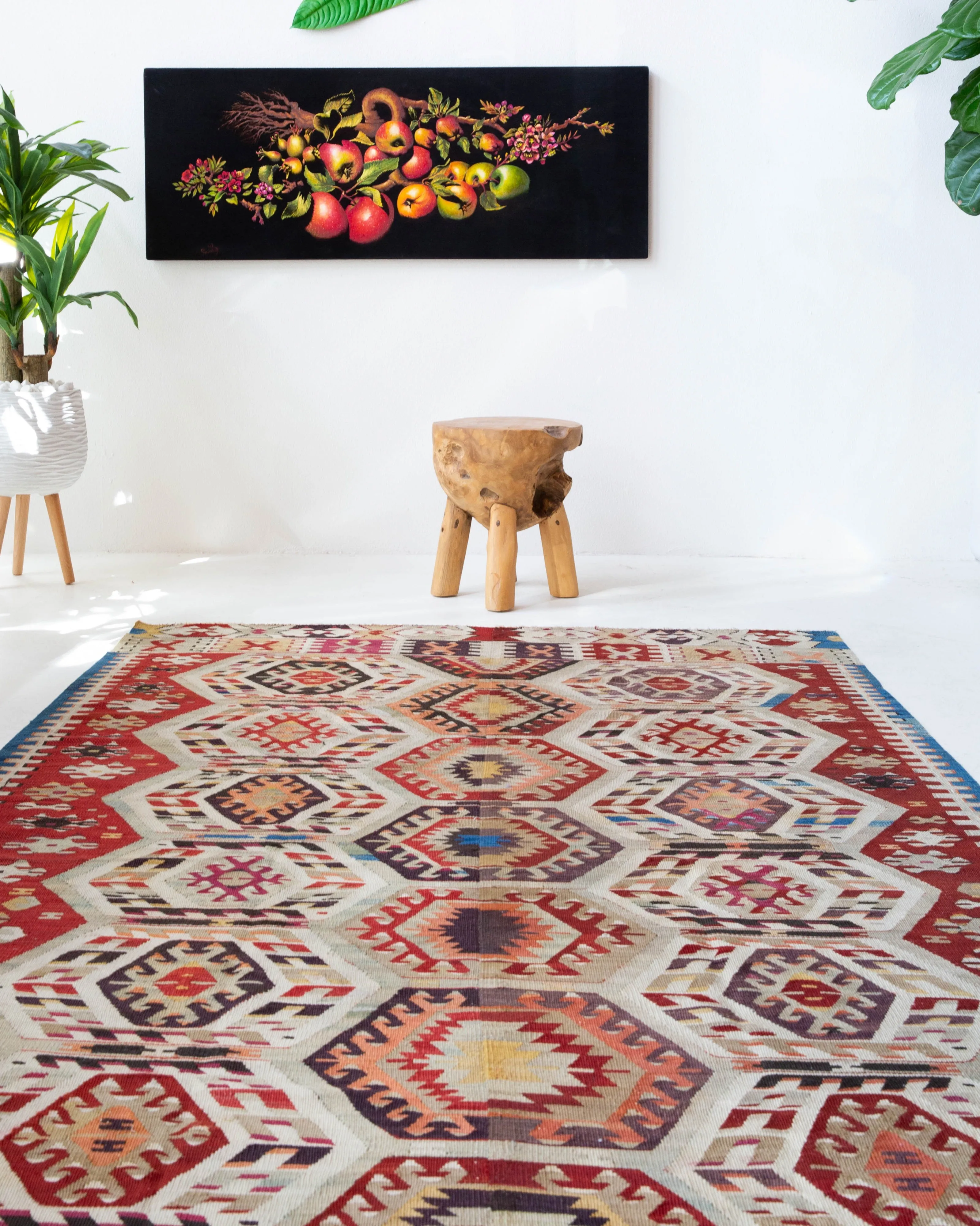 Antique Aydin Kilim Rug 4'9"x8'11"