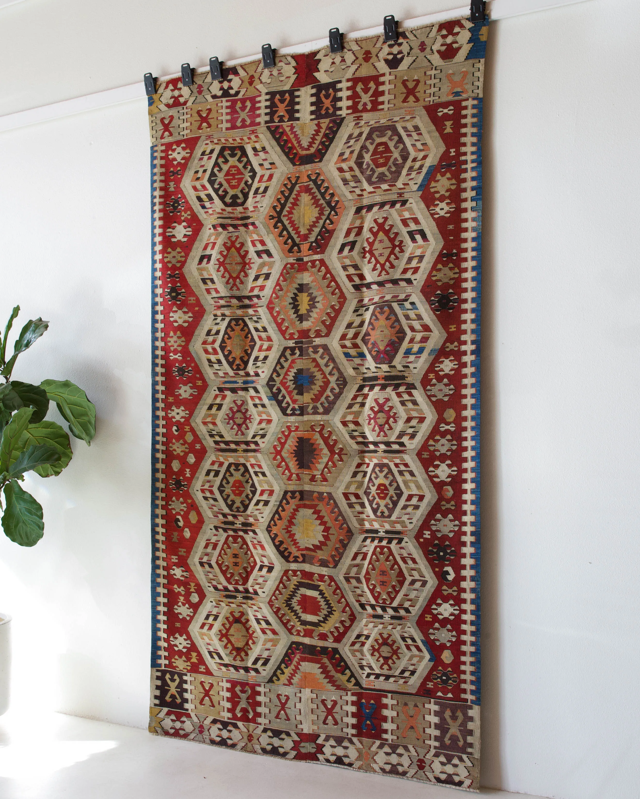 Antique Aydin Kilim Rug 4'9"x8'11"