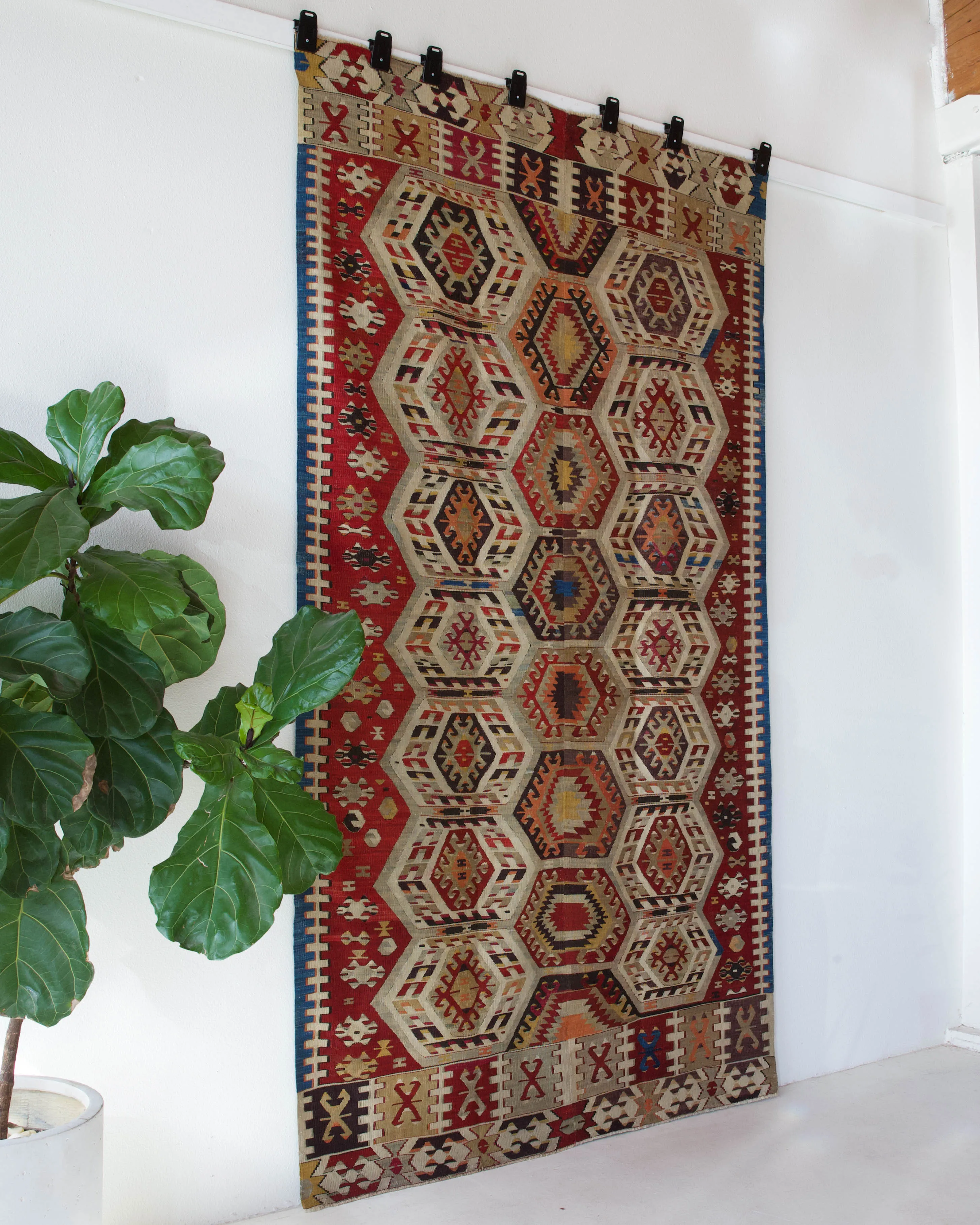 Antique Aydin Kilim Rug 4'9"x8'11"