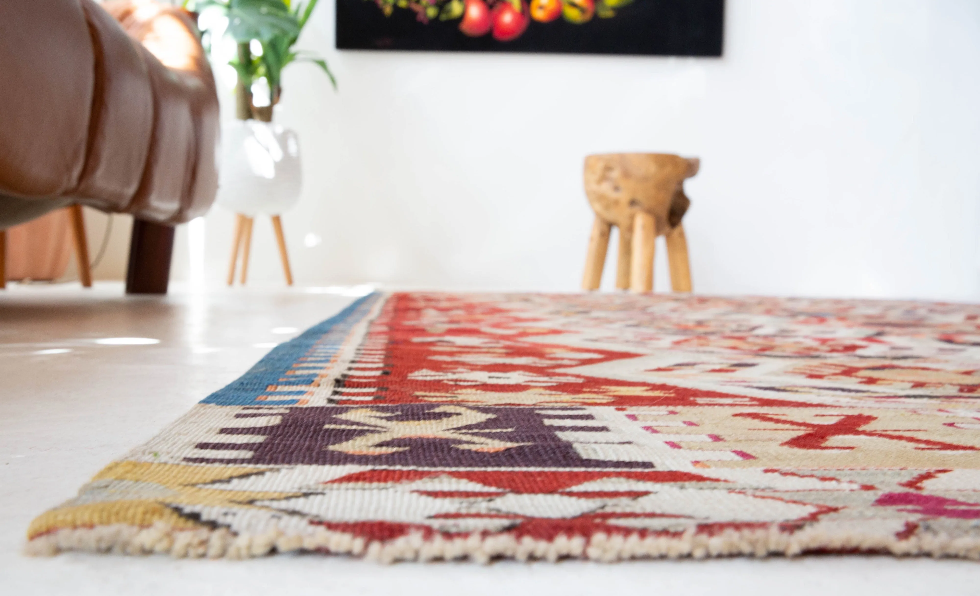 Antique Aydin Kilim Rug 4'9"x8'11"