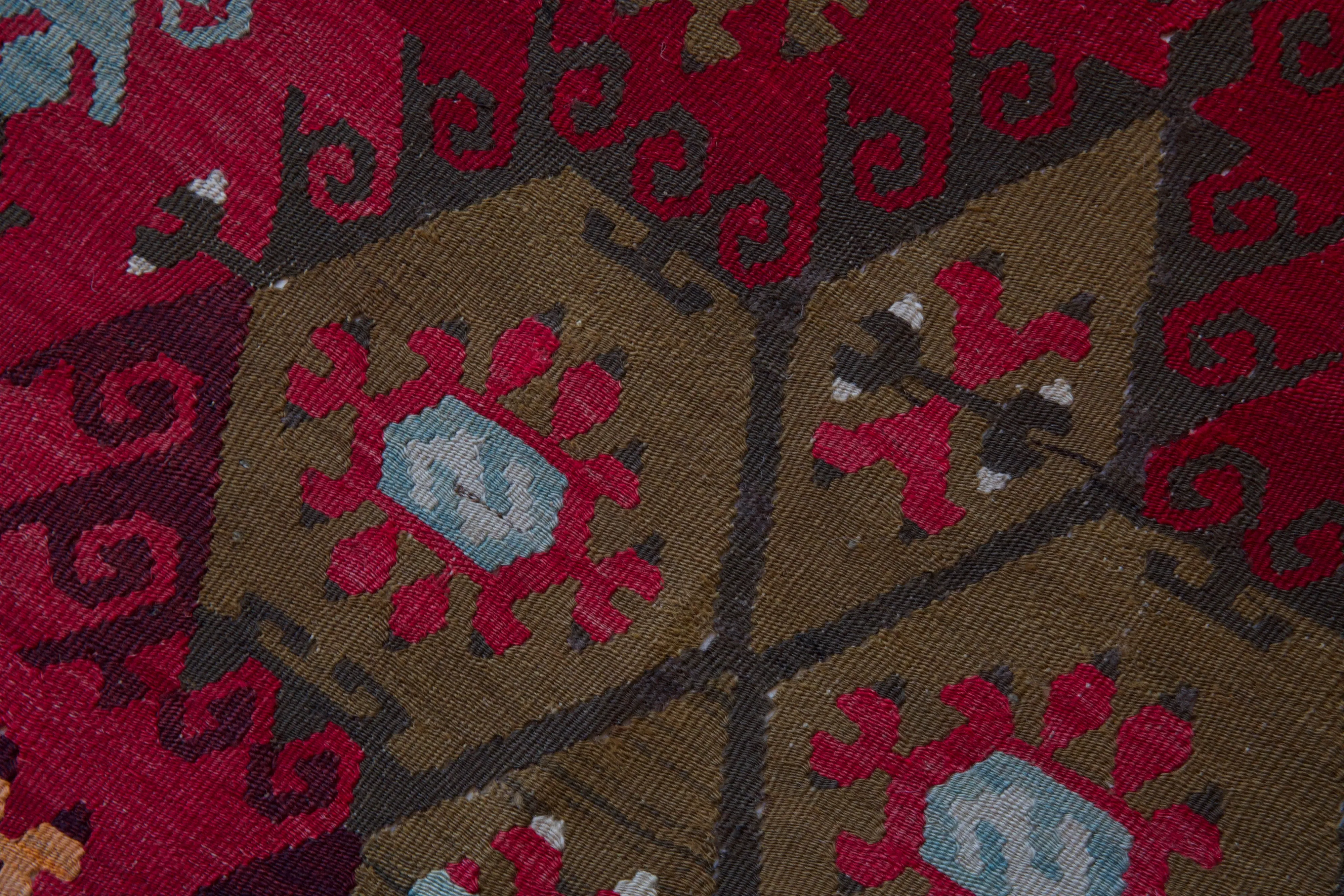 Antique Sivas Sarkisla Kilim Rug 9'4"x11'4"