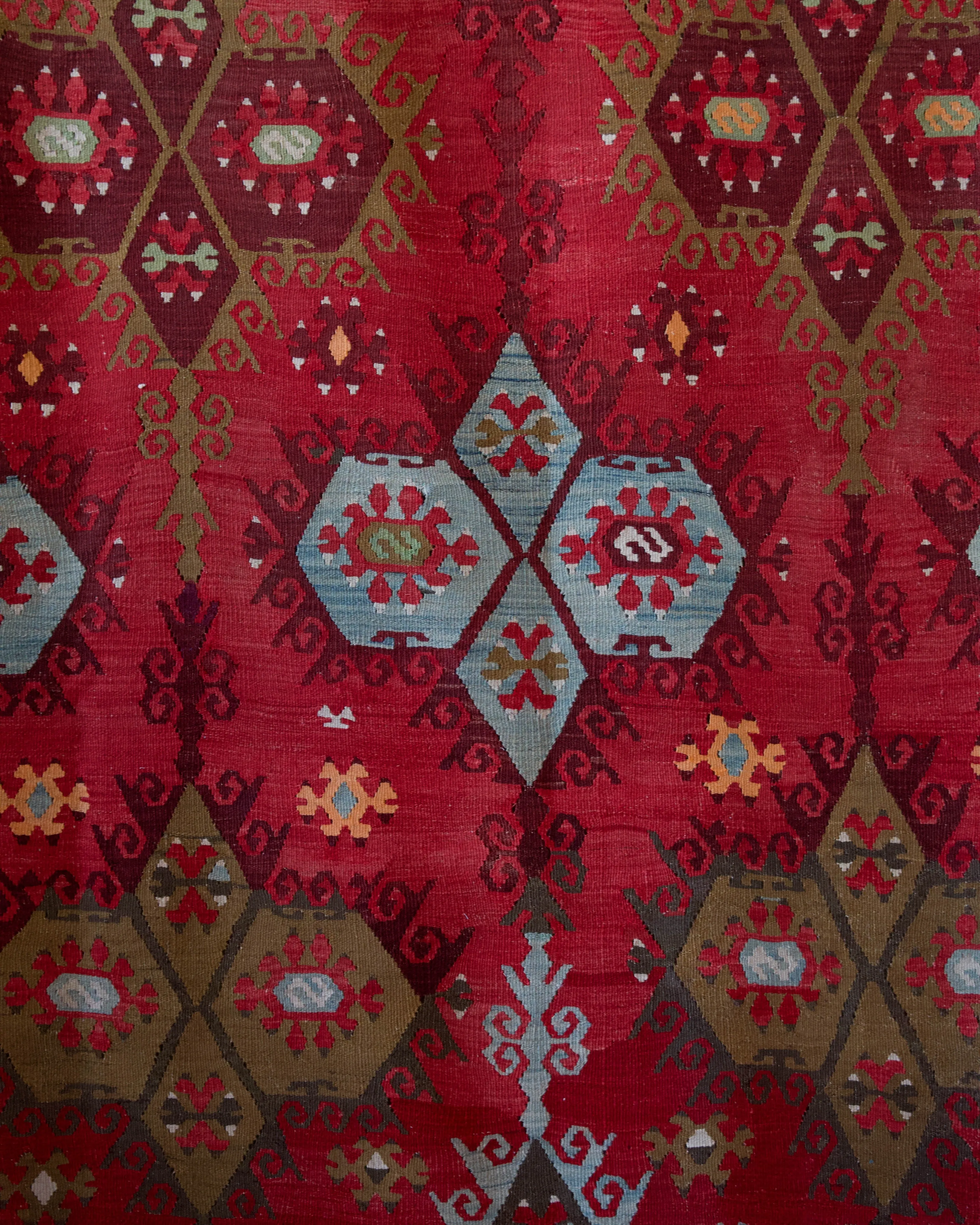 Antique Sivas Sarkisla Kilim Rug 9'4"x11'4"