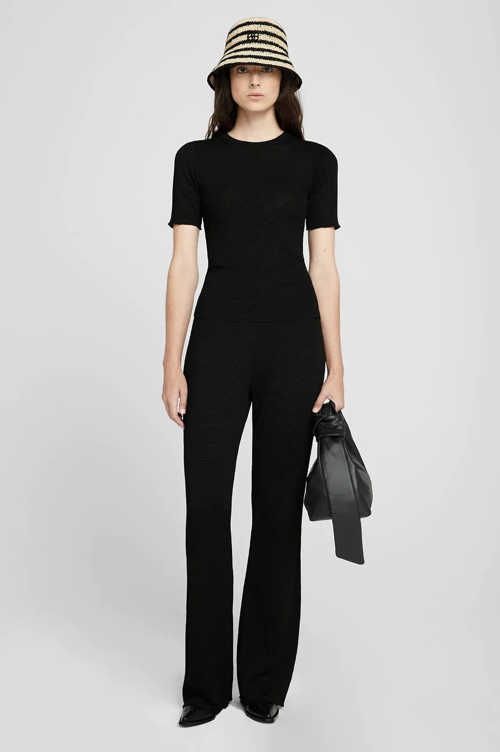 Billie Pant Black Waffle