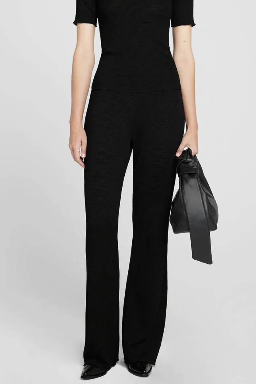 Billie Pant Black Waffle