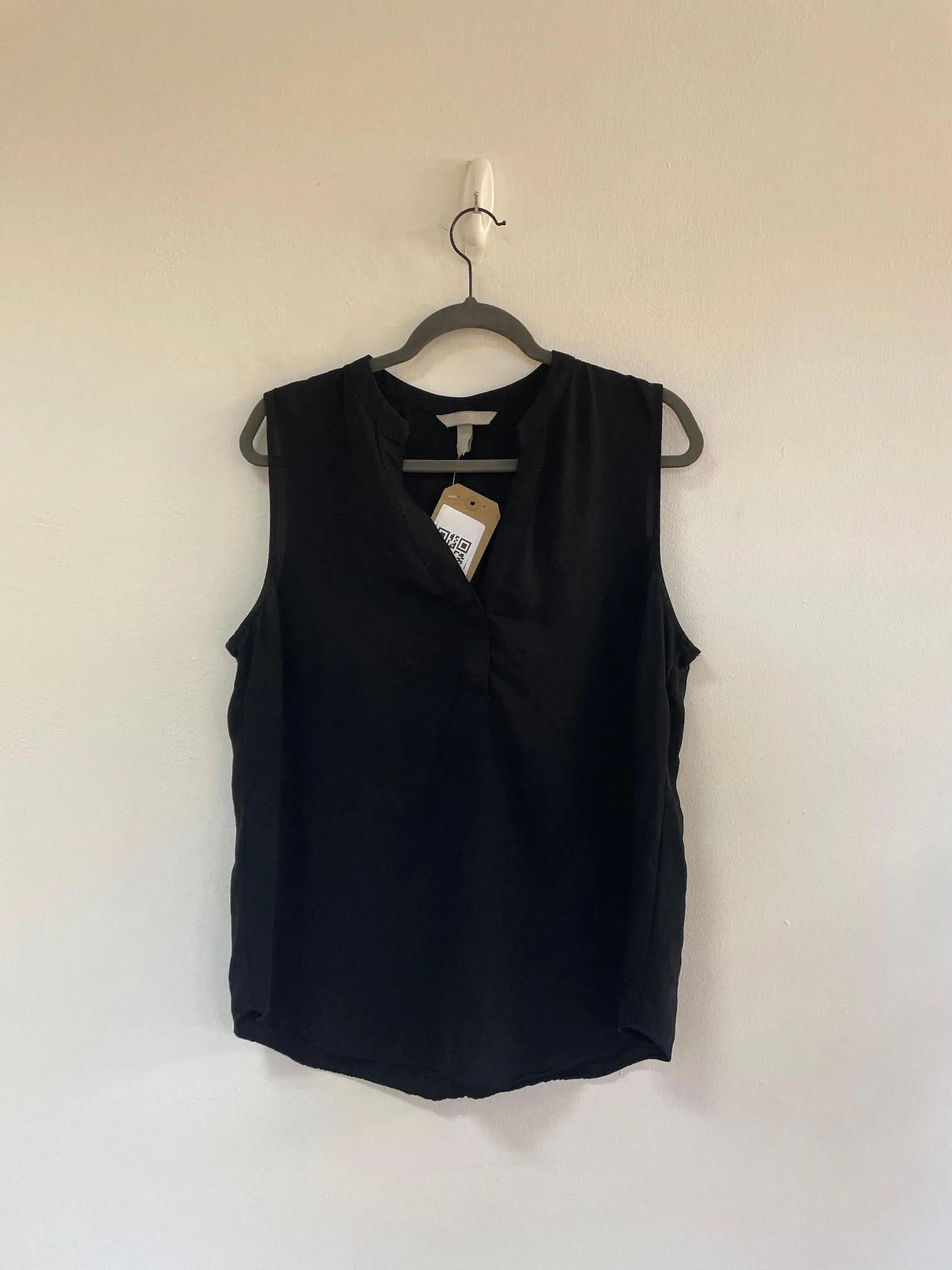 Black floaty cami, H&M, Size 16 (Polyester)