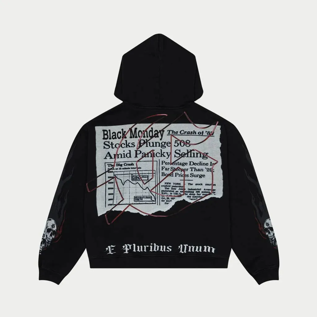 Black Monday Hoodie (Grey Wash) - GBLKMNDHDDBWSH
