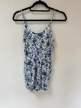 Blue floral jumpsuit, H&M, Size 8 (Viscose)
