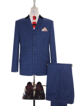 Blue Gingham Check Suit