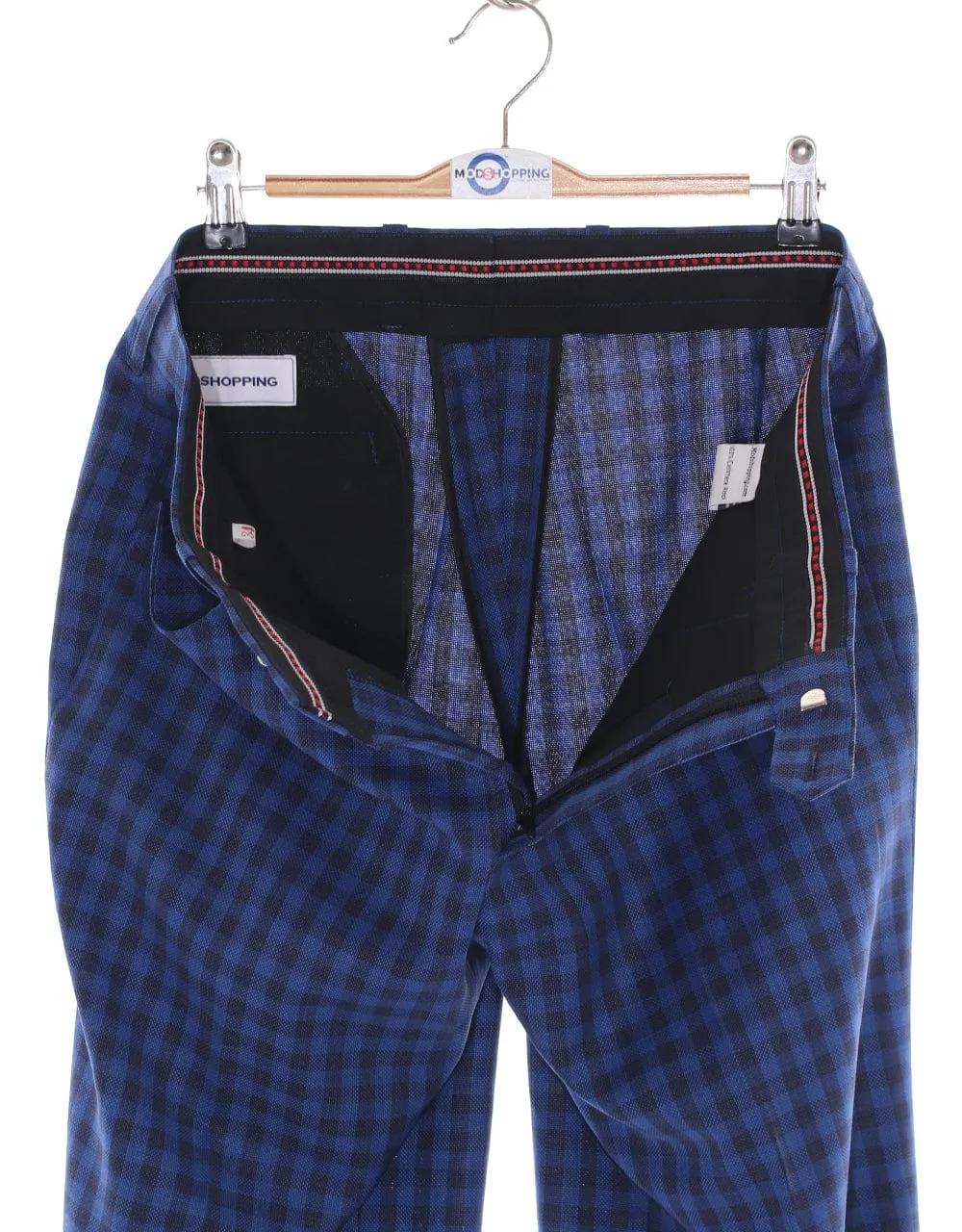Blue Gingham Check Suit