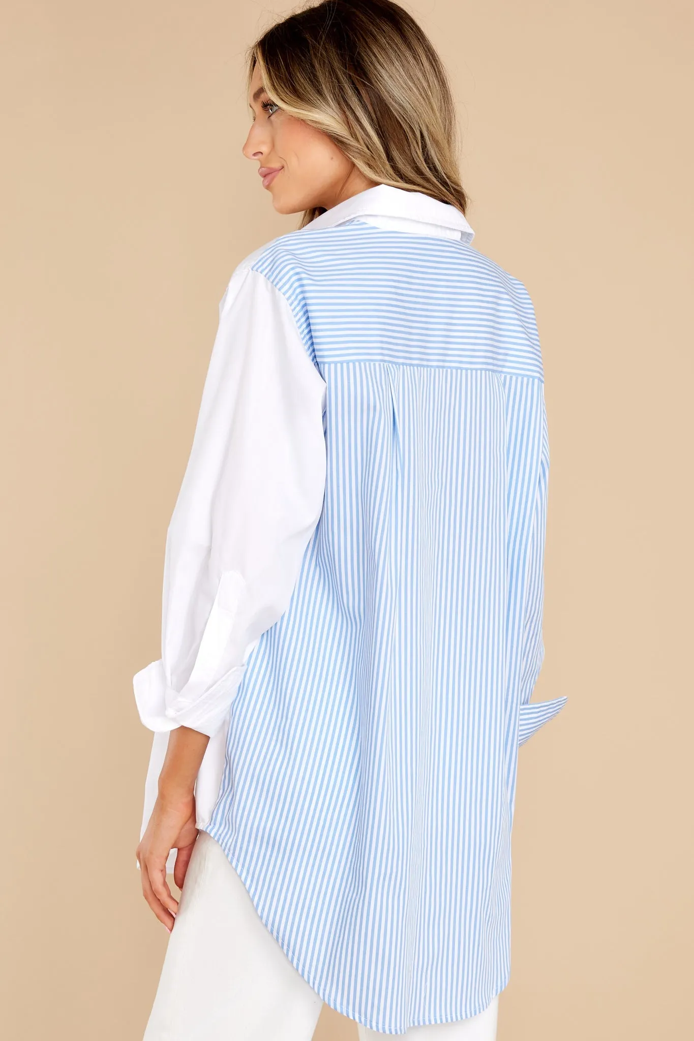 Break The Code Blue Stripe Top
