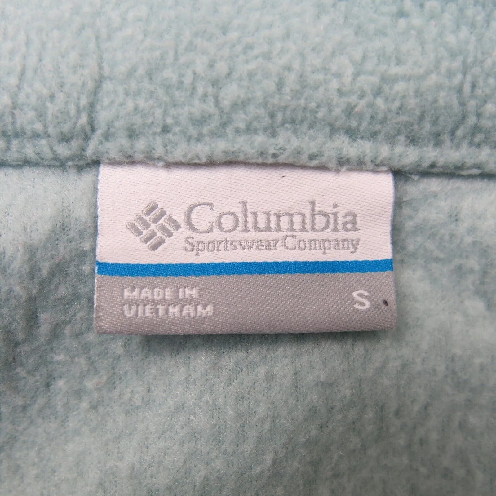 Columbia Women Full Zip Fleece Jackets Mock Neck Long Sleeves Sky Blue Size S