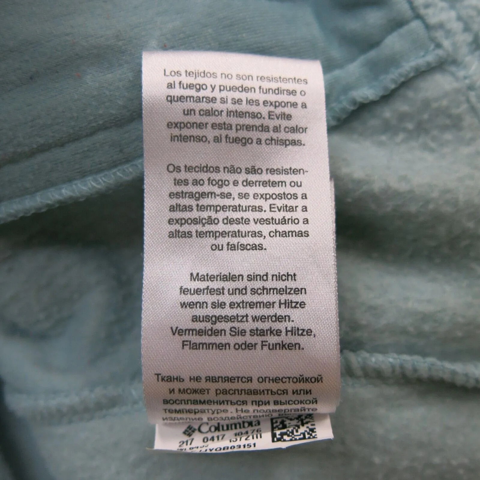 Columbia Women Full Zip Fleece Jackets Mock Neck Long Sleeves Sky Blue Size S