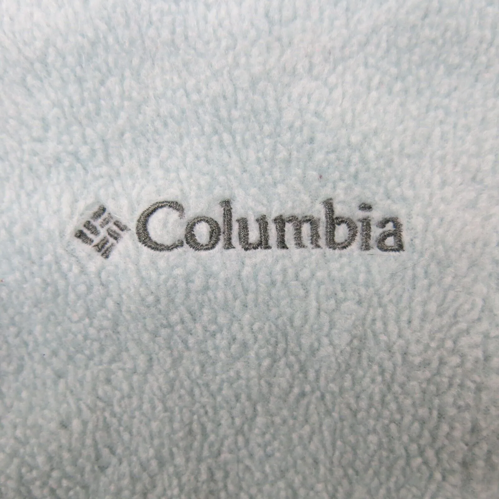Columbia Women Full Zip Fleece Jackets Mock Neck Long Sleeves Sky Blue Size S