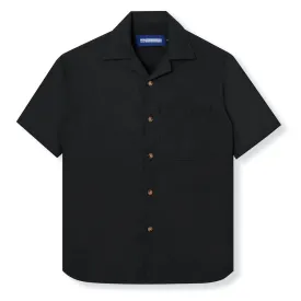 Day to day Linen Camp Collar - Black