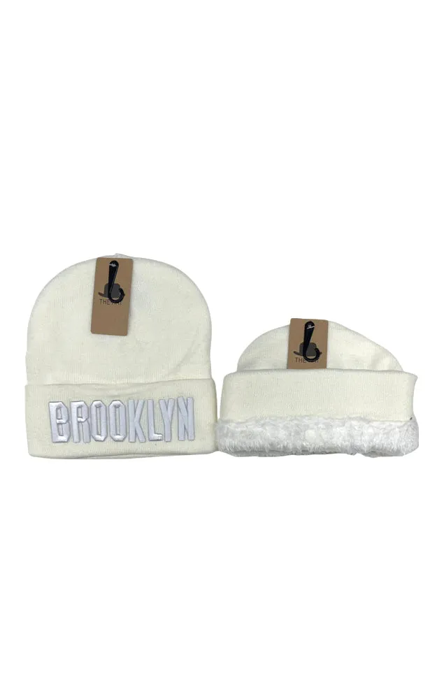 DBH3648 12pcs BROOKLYN Beanie Hat 3D Embroidery