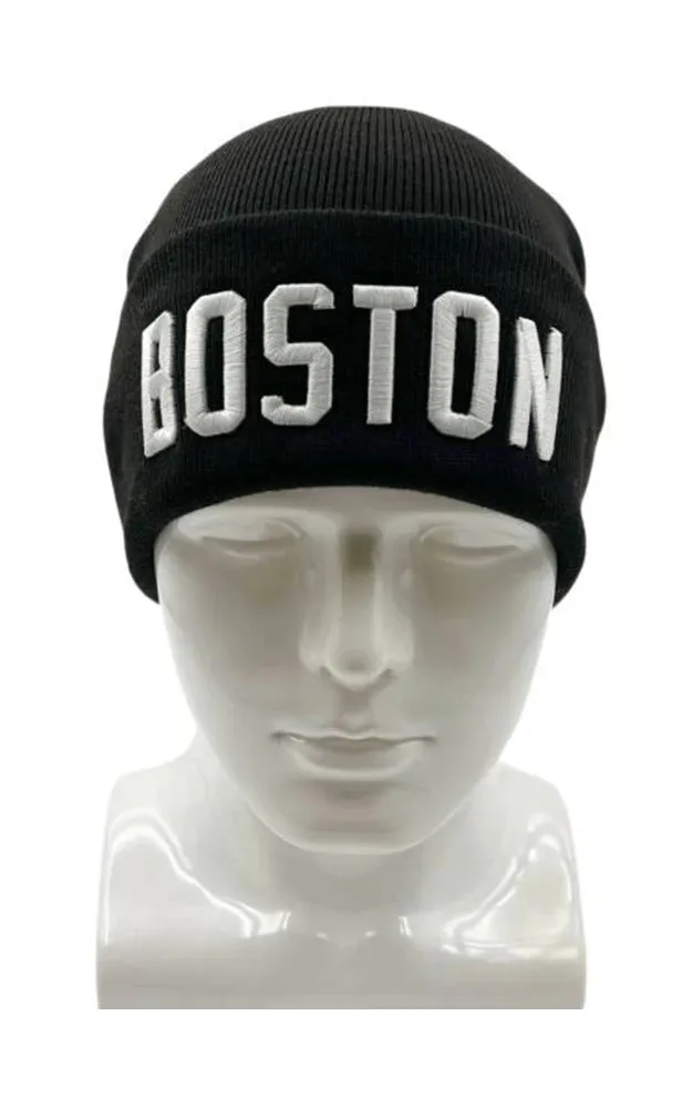 DBH3670 12pcs BOSTON Beanie Hat 3D Embroidery