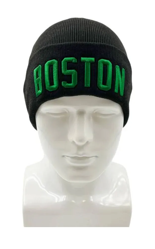 DBH3670 12pcs BOSTON Beanie Hat 3D Embroidery