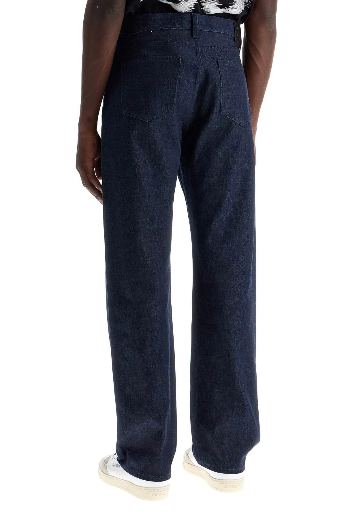 embroidered logo jeans with