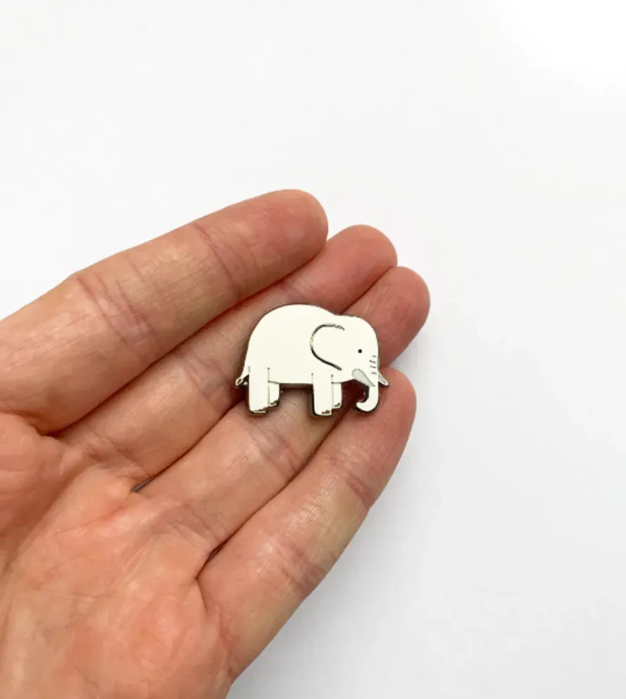 Enamel Pin Elephant by Tom Hardwick