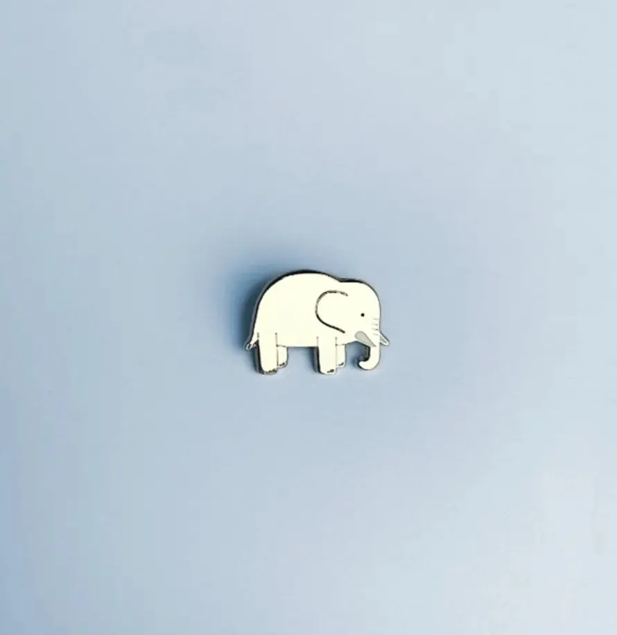 Enamel Pin Elephant by Tom Hardwick