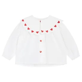 Flöss White/Ruby Red Ever Blouse