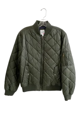 GAP Mens olive green padded bomber jacket, M