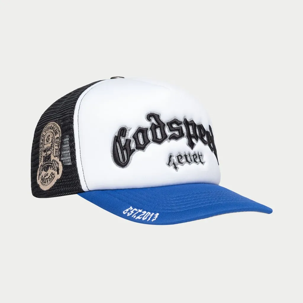 Gs Forever Foam Trucker Hat (Black/Royal) - GO002CAPBLKRYL