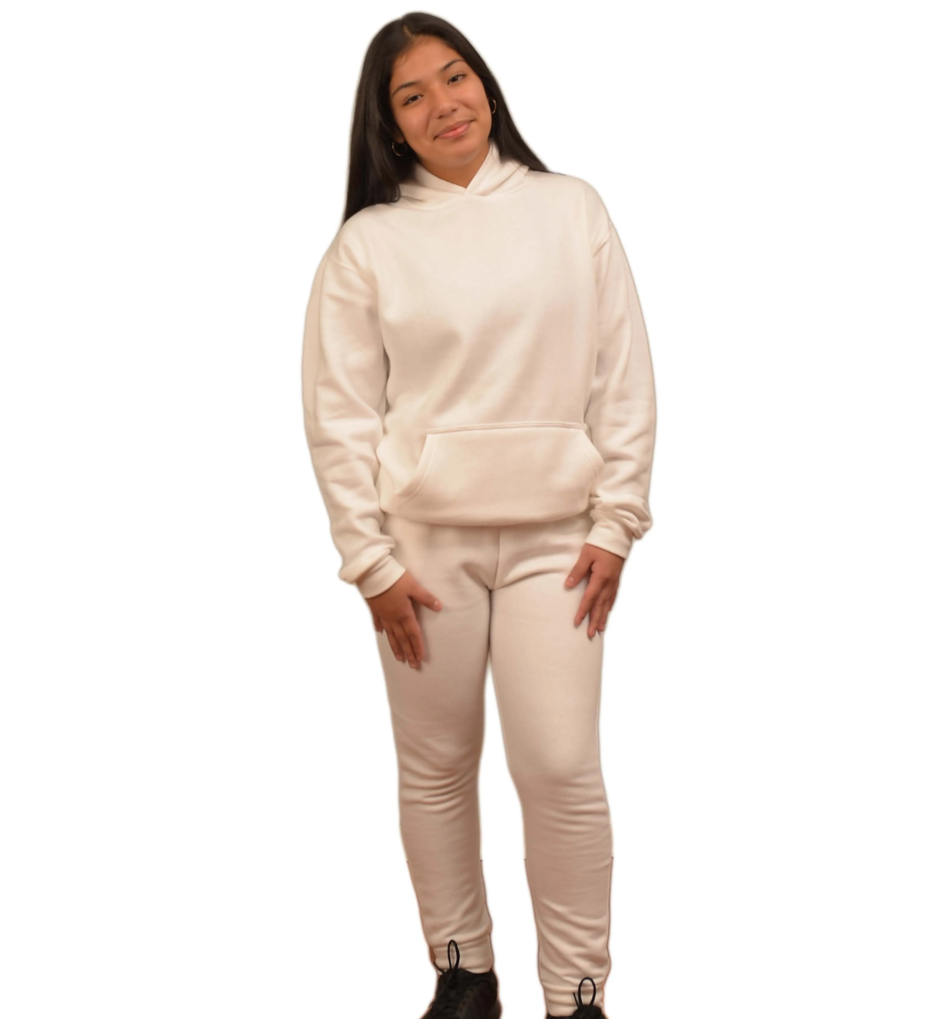 KIDS White Pull Over Sweat Suit