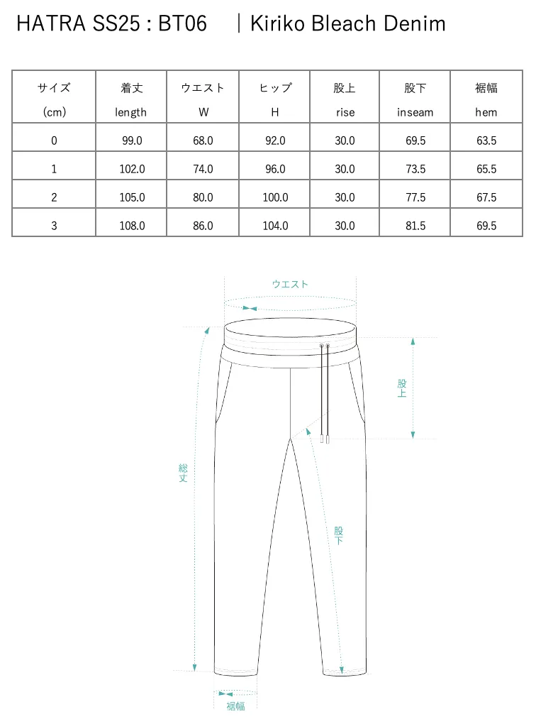 Kiriko Bleach Denim / black