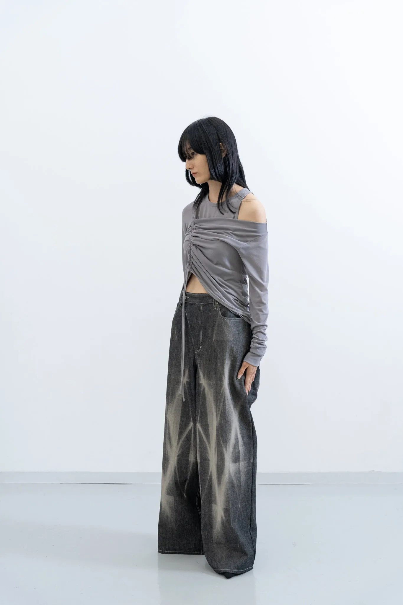 Kiriko Bleach Denim / black