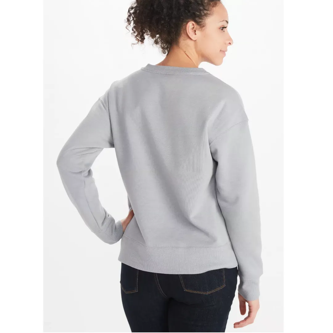 MARMOT WM'S MTN WORKS CN SWEATSHIRT MAGLIA GRIGIO FELPA