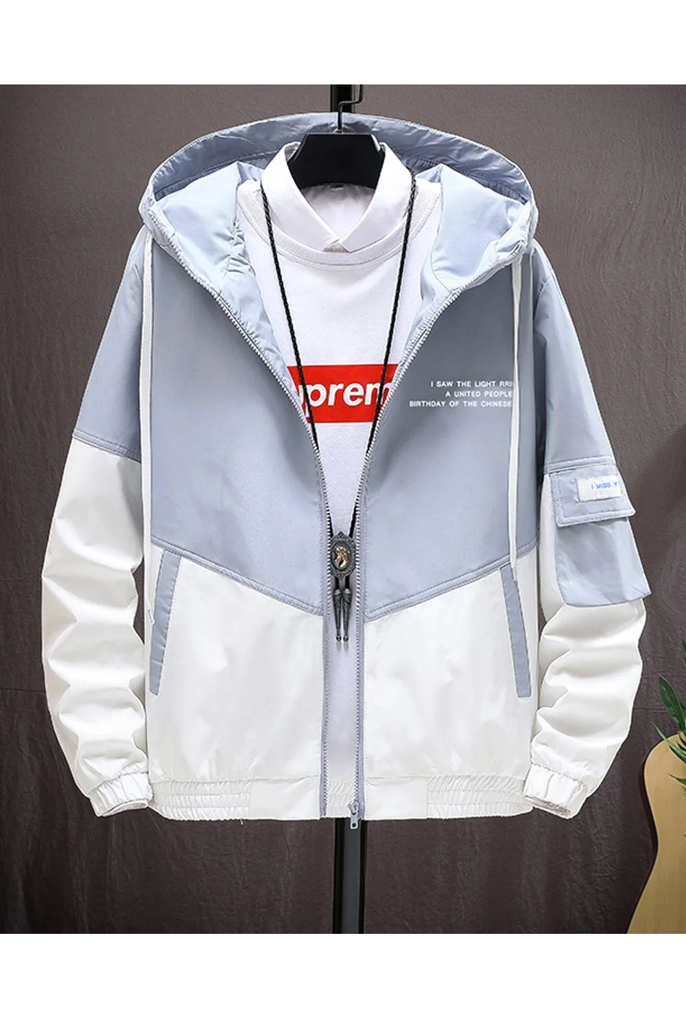 Men Fluffy Hooded Neck Fabulous Solid Colored Drawstring Thick Elasticated Cuffs Pocket Styled Padded Jacket - MJC15169
