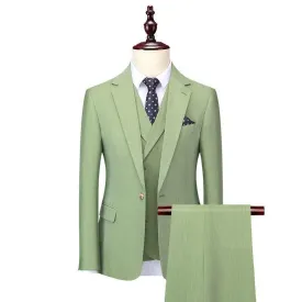 Men Suit - Isaia Green 3-Piece Suit