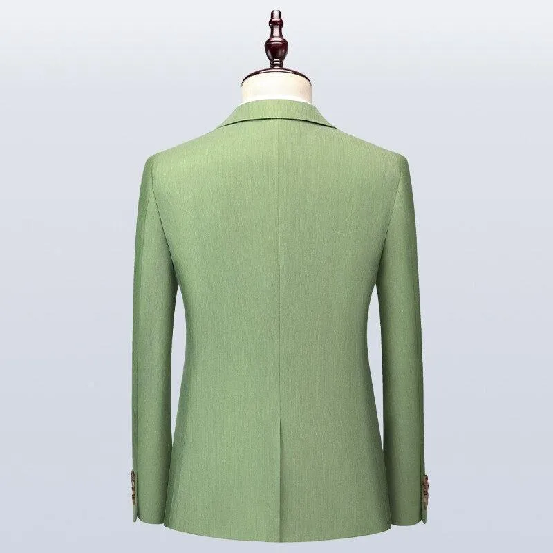 Men Suit - Isaia Green 3-Piece Suit