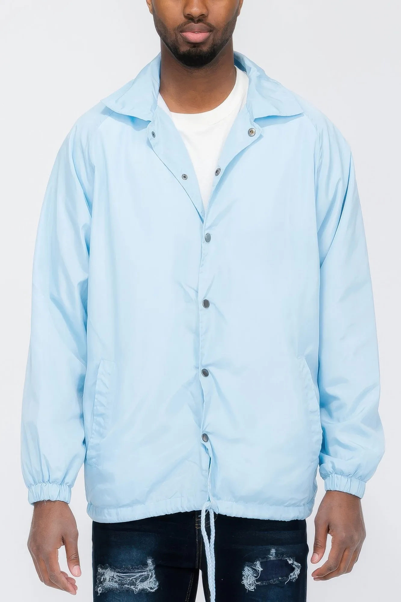 Men's Casual Windbreaker Coaches Jacket
